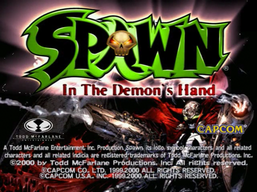 Spawn In the Demon's Hand title screen for Sega Dreamcast